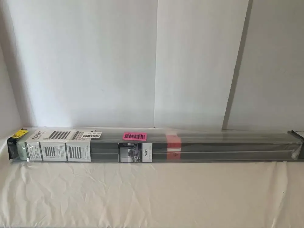 AOSKY Cordless Zebra Blinds 33”W x 72”H Black Dual Layer Roller Window Shade